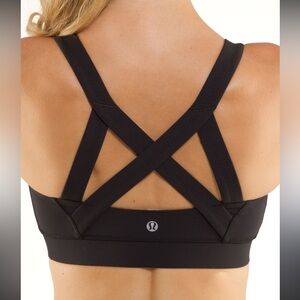 Lululemon Cross Your Heart Black Sports Bra, 4